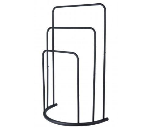 Bathroom Solutions Porte-serviettes debout 49,5x75 cm Métal Noir
