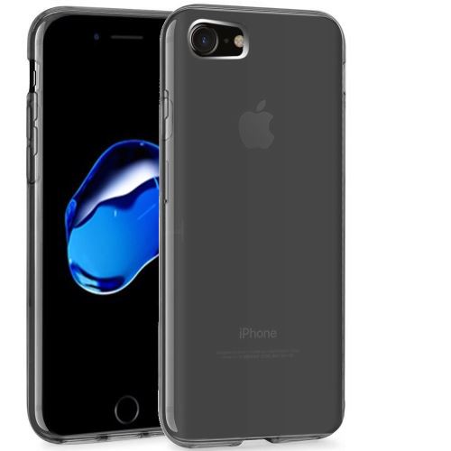 Housse Apple iPhone 8 Plus (5.5) Etui Housse Coque de protection Ultra Fine Silicone TPU Gel [Jelly - Noir] - ADVANSIA