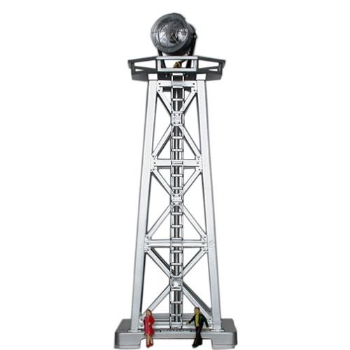 Model Power Searchlight Tower And Lighted With Two Figures (Assembled)
