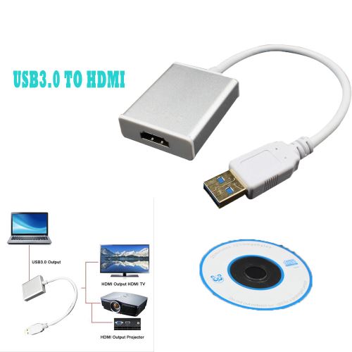 USB 3.0 vers HDMI HD 1080P Câble vidéo Convertisseur adaptateur pour PC portable PVC HDTV TV