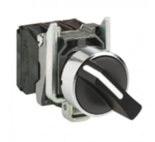 Bouton de commande Harmony XB4 - tournant - 1F - Ø22 - noir