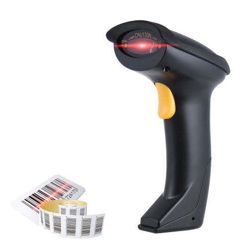 KKmoon LM700 Bluetooth Lecteur de 1D Code Barre sans Fil Scanner Douchette + USB câble d'Alimentation, 300 Fois / s (NOIR)
