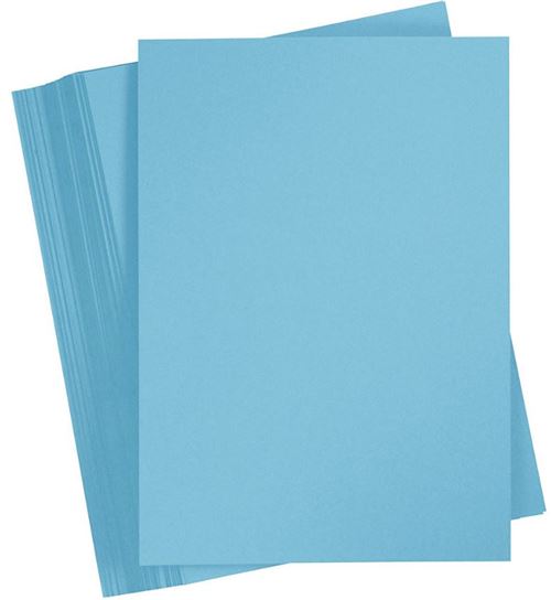 Creotime carton couleur A6 10,5 x 14,8 cm bleu 100 pièces