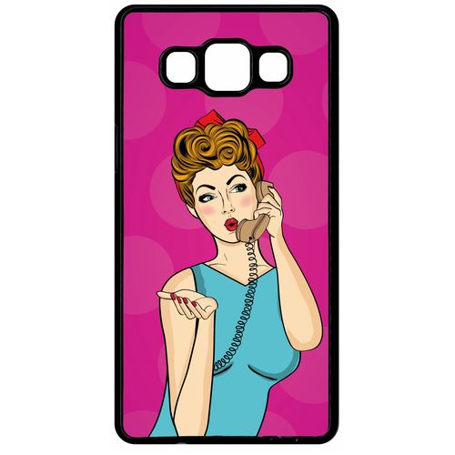 Coque Samsung Galaxy A5 Modele 2015 Pin Up Fond Rose