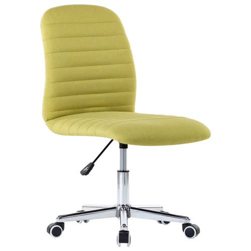 vidaXL Chaise pivotante de bureau Vert Tissu