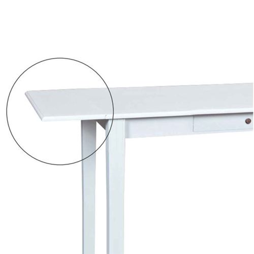 Paris Prix - Allonge De Table Bois Massif takao' 90cm Blanc