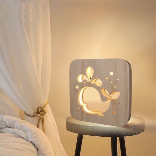 Creative Craft Décoration Lampe en bois Led Lumière Veilleuse Lampe de table wedazano445