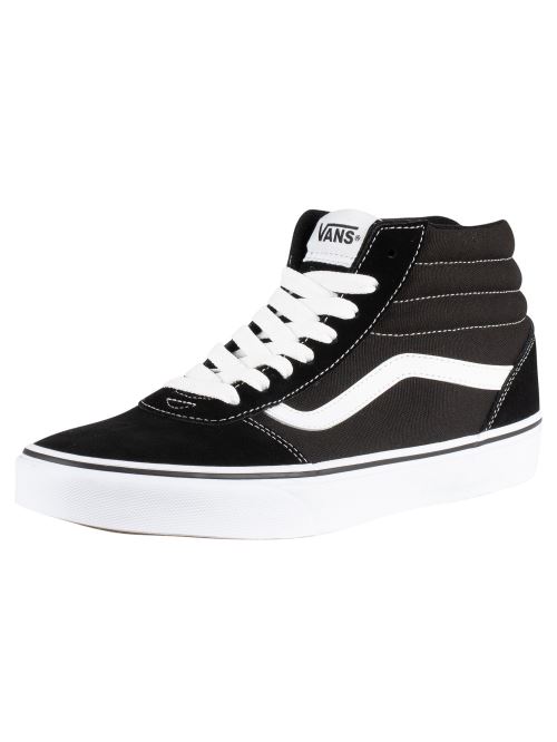 Vans Pour des hommes Ward Hi Baskets en toile en daim, Noir43 EU