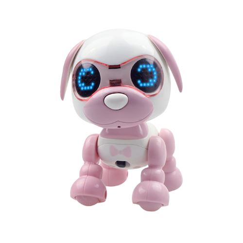 Chien robotique Intelligent avec yeux LED Enregistrement de chanter-Rose