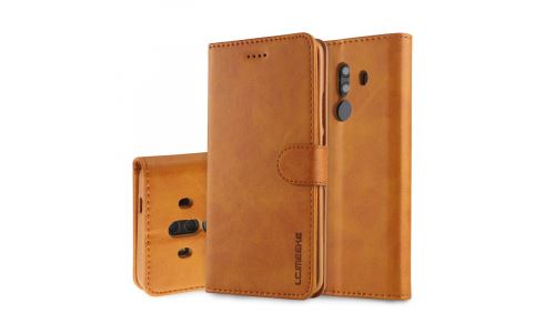 Etui type portefeuille pour Mate-10 Pro camel gamme LC.IMEEKE