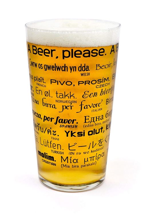 Verre à Pinte de bière Comment Commander Une Bière dans 26 Languages- Transparent
