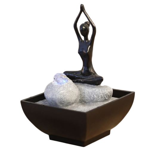 Comparer les prix de Petite fontaine zen yoga okimoto - multicolore