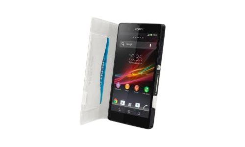 Muvit Slim Folio - Beschermhoes voor mobiele telefoon - wit - voor Sony XPERIA Z