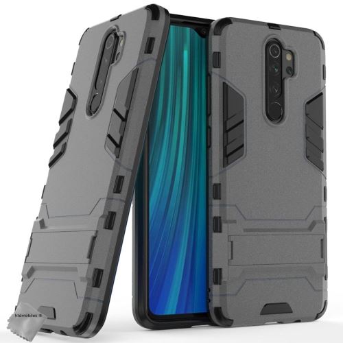 Housse etui coque rigide anti choc pour Xiaomi Redmi Note 8 Pro avec film ecran - GRIS