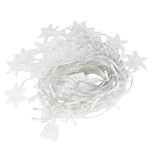 Guirlande lumineuse de rideaux 4m 96LED flocon de neige - Blanc chaud