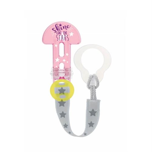 Attache-sucette rose - mam