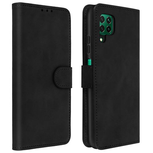 Avizar Étui pour Huawei P40 Lite avec Compartiment Carte Support Vidéo Noir