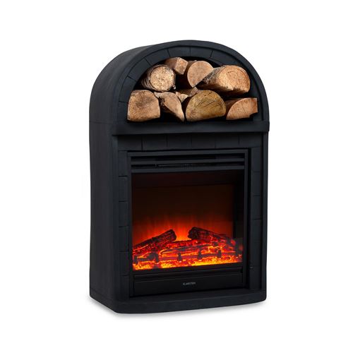 Klarstein Mayrhofen - Cheminée Électrique Avec Simulation De Flammes, 2 Puissances De Chauffage 900W / 1800W, Pour 36M² - Noir