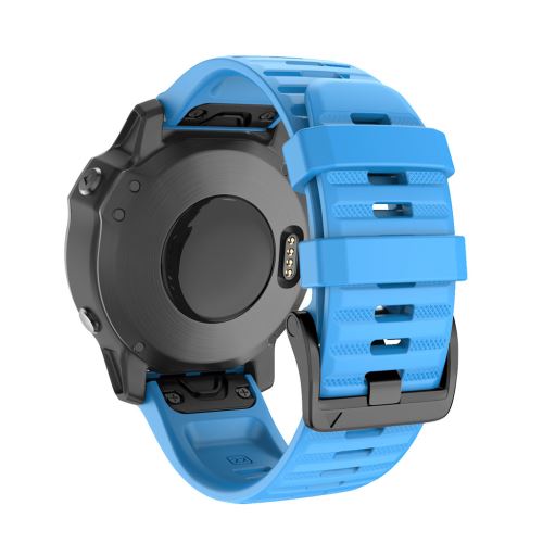 Bracelet de montre Compatible avec Garmin Fenix 6/6 pro Fenix 5/5 Pro 22mm, Gel de silice - Bleu