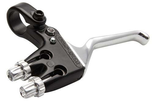 Elvedes levier de frein V-brake droit 3 doigts noir / argent