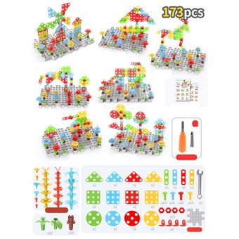 Symiu Mosaique Enfant Puzzle 3D Construction Enfant Jeu Montessori Kit  Mosaique 223 Pcs pour Enfant Fille Garcon 3 4 5 Ans 