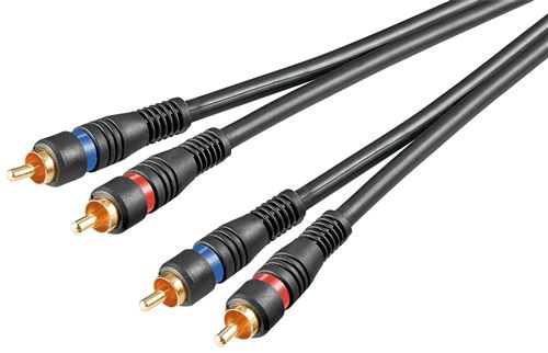 CABLE AUDIO STEREO 2 RCA   2 RCA blindé OFC 99.99% 3 m