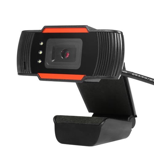 (#142) 12.0MP HD Webcam USB Plug Computer Web Camera with Sound Absorption Microphone & 3 LEDs,
