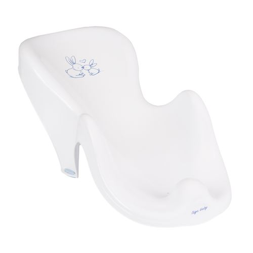 MonMobilierDesign Fauteuil transat de bain bébé plastique rigide Blanc Lapin
