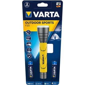 Varta Outdoor Sports F20, Lampe de poche Jaune/Noir