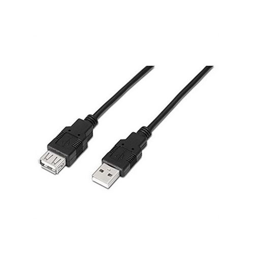 Câble de Rallonge NANOCABLE 10.01.0203-BK 1,8 m USB Prise Mâle Prise Femelle Noir