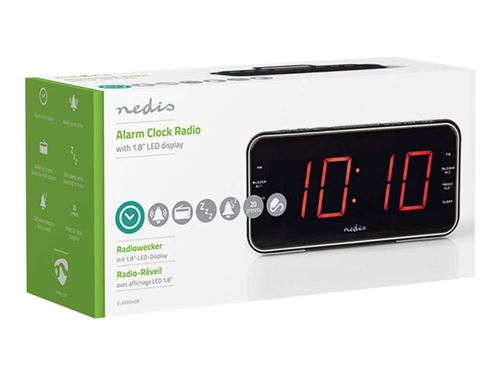 Nedis CLAR004BK - Klokradio - zwart