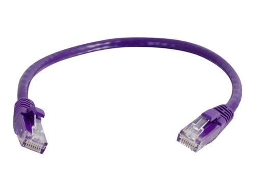 C2G Cat6 Booted Unshielded (UTP) Network Patch Cable - cordon de raccordement - 50 cm - violet