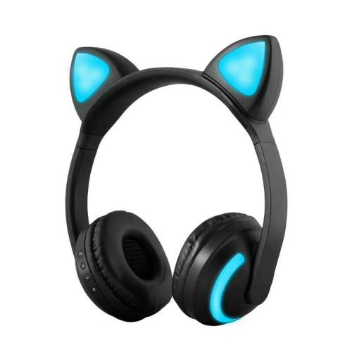 Non Communiqué Casque Zw-19 Sans Fil Incandescent Pour Oreille De Chat Musique Stéréo Avec Micro Lumière Colorée - Image 1