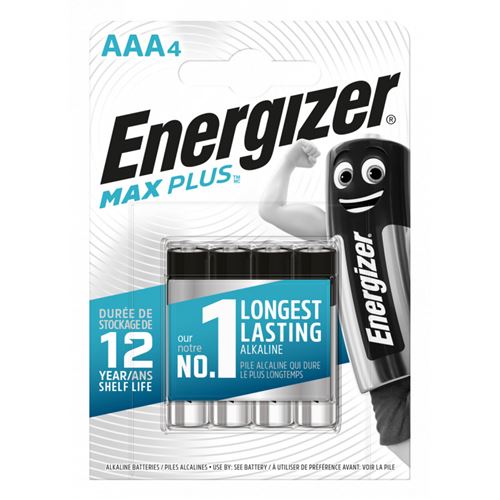 Energizer piles Max Plus AAA 4 pièces