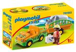 Playmobil 1.2.3 70182 Vétérinaire avec véhicule et rhinocéros
