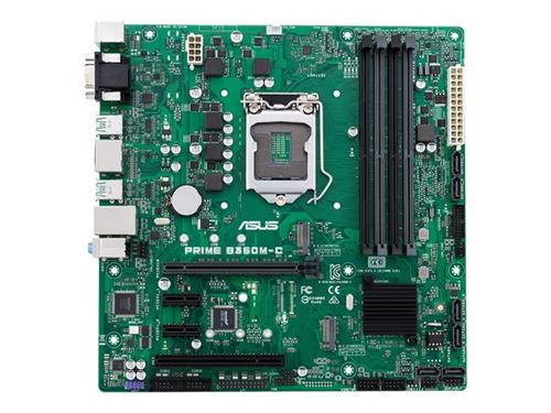 ASUS B360M-C Intel B360 LGA 1151 (Socket H4) microATX carte mère - Cartes mères (DDR4-SDRAM, DIMM, 2133,2400,2666 MHz, Dual, 64 Go, Intel)