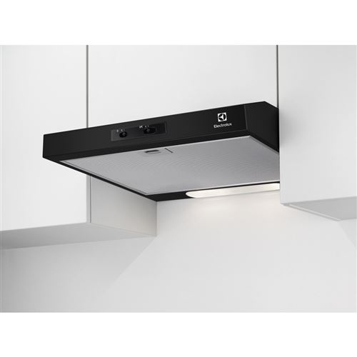 Electrolux Hotte Visière Casquette Aspirante Noire Largeur 60Cm Débit D'Air 272M3/H