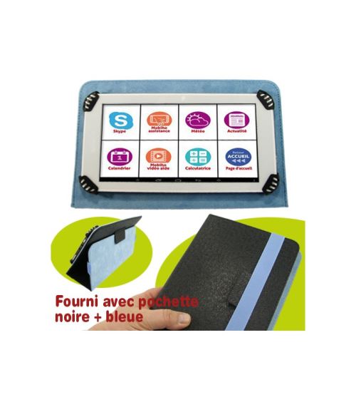 Tablette pour senior 7 pouces avec pochette