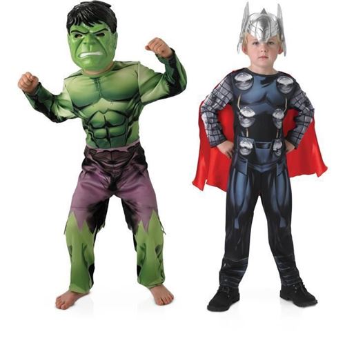 Déguisement avengers : bi pack thor et hulk : taille l rubie's