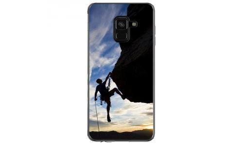 Coque souple pour Samsung Galaxy A8 2018 avec impression Motifs escalade 2