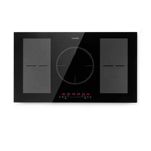 Klarstein Delicatessa 90 Flex - Table de cuisson à induction 5 zones, 7000 W max. , 9 niveaux - Noir