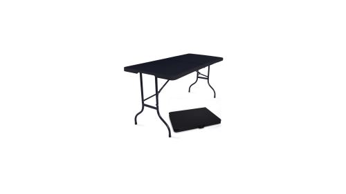 Table pliante noire 180cm 8 places PEHD - Rekkem - Noir
