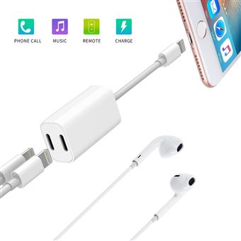 57 Sur Ineck Iphone 8 Adaptateur Double Lightning Casque Audio Charge Adaptateur Splitter Pour Iphone X Iphone 8 8plus Iphone 7 7plus Accessoire Pour Téléphone Mobile Achat Prix Fnac