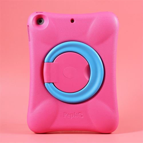 Coque en TPU cool shockproof avec rotation à 360 degrés rose/bleu pour votre Apple iPad 9.7-inch (2018)/(2017)