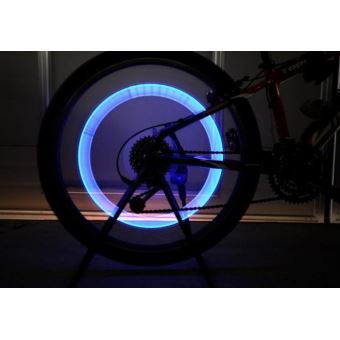 Roue neuve moto 4x LED vélo pneu capuchon voiture lampe flash