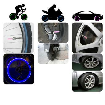 Zacharia 2pcs lumineux pneu Bouchons Valve Stem LED CAPS VTT Roue de  bicyclette pneu de voiture Lampe de moto Valve Cap - Cdiscount Auto