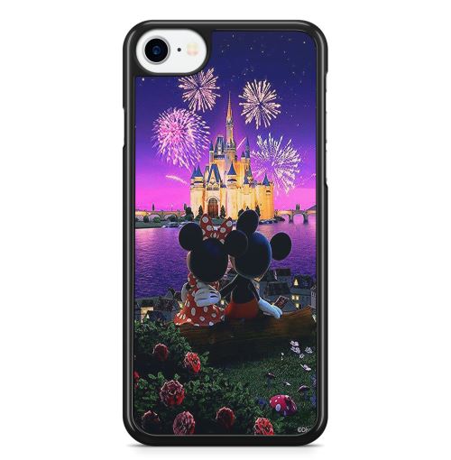 Coque Fifrelin Noire pour iPhone 5C Disneyland Mickey Minnie Love Amour Cute Mignon