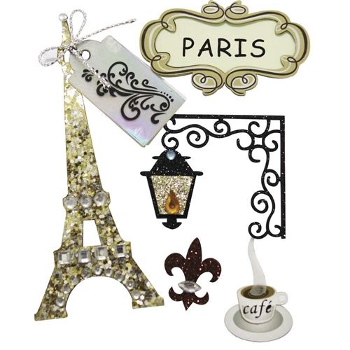 Rayher 58442000 Lot de 5 Sacs de Paris avec Point de Collage SB Autocollants décoratifs