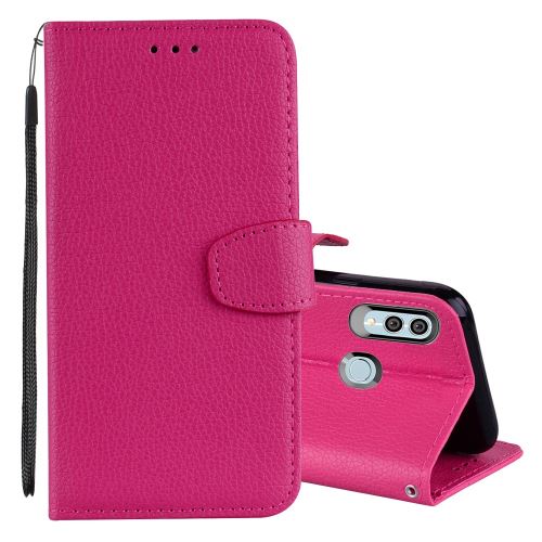 Etui en PU avec support rose pour votre Huawei P Smart (2019)/Nova Lite 3