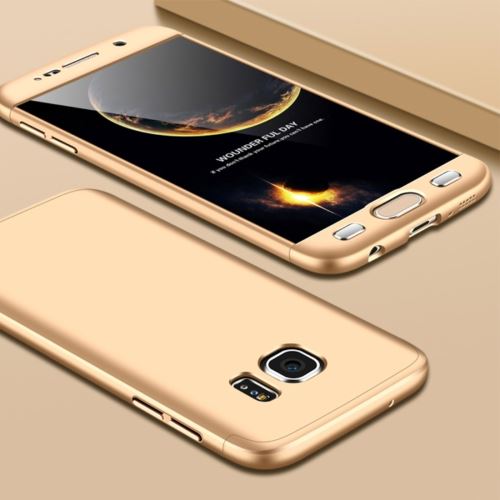 Galaxy S7 / G930 Coque Protection Plastique Bouclier Arrière Doré ALS52335